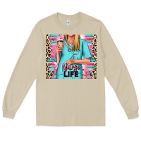 Mushroom nurse life blonde woman Long Sleeve Tee - RanaPortraitStore
