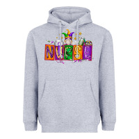 Heather Grey nurse mardi gras Heavyweight Hoodie - RacoonDesign