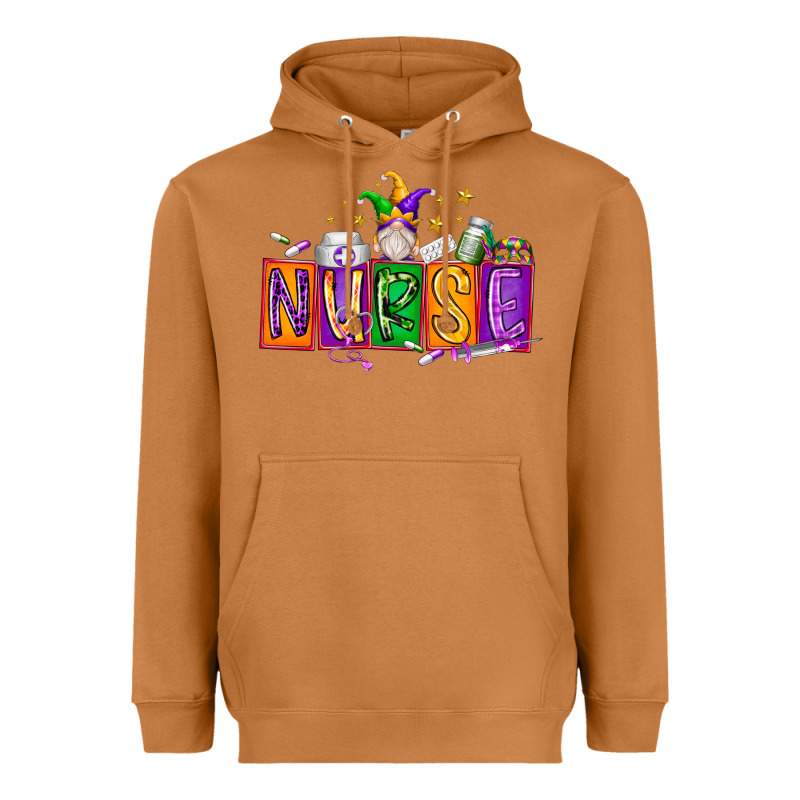 Nurse Mardi Gras Heavyweight Hoodie by RacoonDesign | Teevron