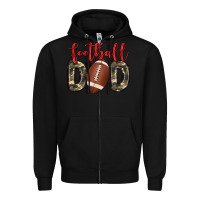 Black football dad Zipper Hoodie - Zillion Design Studio