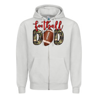Dove Grey football dad Zipper Hoodie - Zillion Design Studio