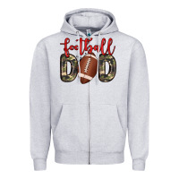 Heather Grey football dad Zipper Hoodie - Zillion Design Studio