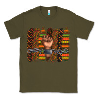 Army Green black history brushstroke Classic Tee - texasbilliewilder