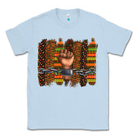 Dusty Blue black history brushstroke Classic Tee - texasbilliewilder