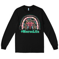 Black nurse life rainbow Long Sleeve Tee - RanaPortraitStore