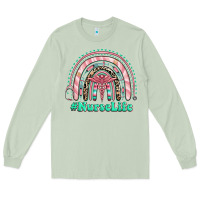 Matcha nurse life rainbow Long Sleeve Tee - RanaPortraitStore
