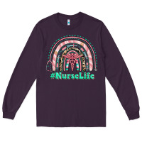 Plum nurse life rainbow Long Sleeve Tee - RanaPortraitStore