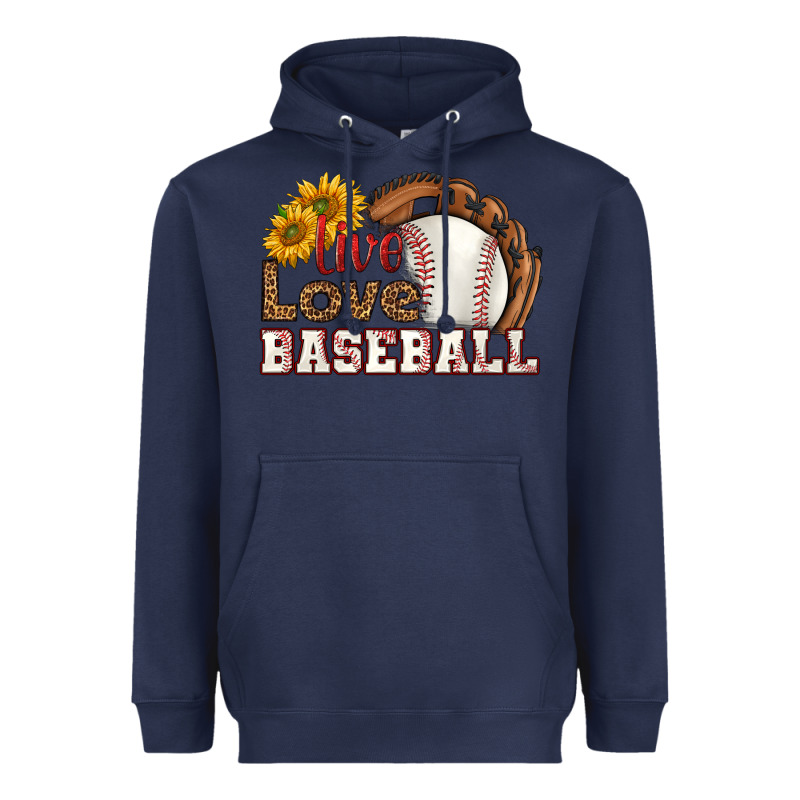 Live Love Baseball Heavyweight Hoodie by HRA Design Shop | Teevron