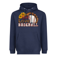 Navy live love baseball Heavyweight Hoodie - HRA Design Shop