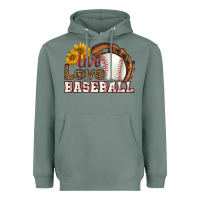 Sage live love baseball Heavyweight Hoodie - HRA Design Shop