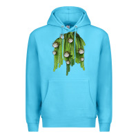 Ocean Blue Selenicereus Cactus Premium Hoodie - LillyAllenDesigns