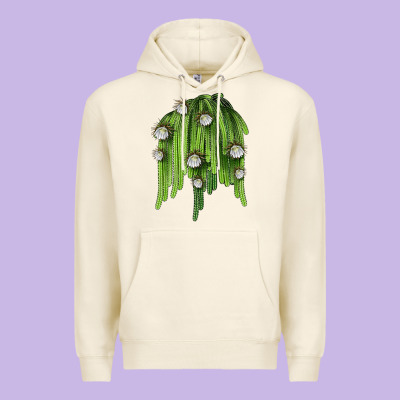 Selenicereus Cactus Premium Hoodie Designed By Lillyallendesigns