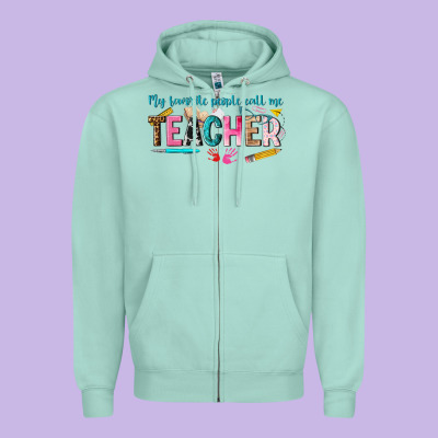 My Favorite People Call Me Teacher Zipper Hoodie Designed By Texasbilliewilder