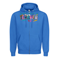 True Royal my favorite people call me teacher Zipper Hoodie - texasbilliewilder