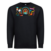 Black teacher life rainbow frosted Premium Sweatshirt - JahusDesignShop