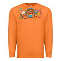 Carrot teacher life rainbow frosted Premium Sweatshirt - JahusDesignShop