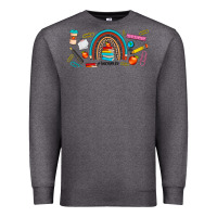 Charcoal Heather teacher life rainbow frosted Premium Sweatshirt - JahusDesignShop