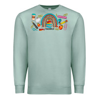 Seafoam teacher life rainbow frosted Premium Sweatshirt - JahusDesignShop