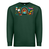 Sports Green teacher life rainbow frosted Premium Sweatshirt - JahusDesignShop