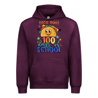 Mauve Wine taco bout 100 days of school Urban Hoodie - MaliasSmallBusiness