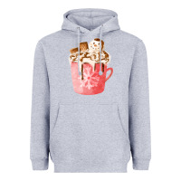 Heather Grey hotcocoa with snowman  fa element Heavyweight Hoodie - FaDigitalArtStudio