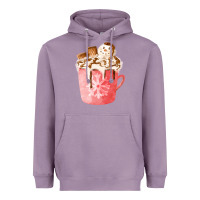 Lavender hotcocoa with snowman  fa element Heavyweight Hoodie - FaDigitalArtStudio
