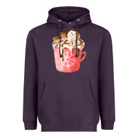 Plum hotcocoa with snowman  fa element Heavyweight Hoodie - FaDigitalArtStudio