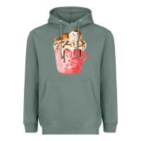 Sage hotcocoa with snowman  fa element Heavyweight Hoodie - FaDigitalArtStudio
