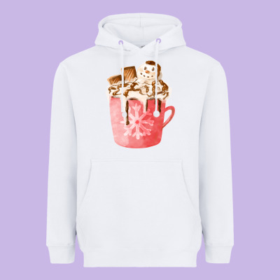 Hotcocoa With Snowman  Fa Element Heavyweight Hoodie Designed By Fadigitalartstudio