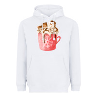White hotcocoa with snowman  fa element Heavyweight Hoodie - FaDigitalArtStudio