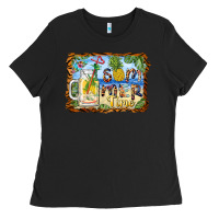 Black summer time pineapple and  beach Ladies Tee - BarkalooDesign