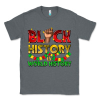 Charcoal Heather black history is world history Classic Tee - texasbilliewilder