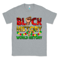 Heather Grey black history is world history Classic Tee - texasbilliewilder