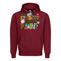 Burgundy my student are on point Zipper Hoodie - texasbilliewilder