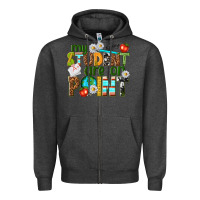 Charcoal Heather my student are on point Zipper Hoodie - texasbilliewilder