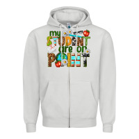 Dove Grey my student are on point Zipper Hoodie - texasbilliewilder