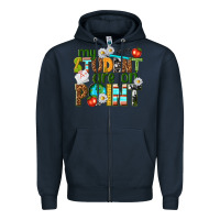 Navy my student are on point Zipper Hoodie - texasbilliewilder
