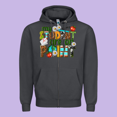 My Student Are On Point Zipper Hoodie Designed By Texasbilliewilder