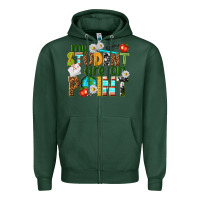 Sports Green my student are on point Zipper Hoodie - texasbilliewilder