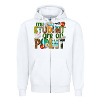 White my student are on point Zipper Hoodie - texasbilliewilder