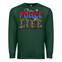 Sports Green police life Premium Sweatshirt - AdoDesignShop