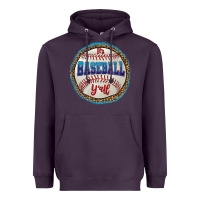 Plum it's baseball y'all Heavyweight Hoodie - HRA Design Shop