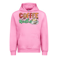 Fuchsia Pink coffee weather Urban Hoodie - MaliasSmallBusiness