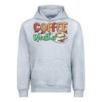 Heather Grey coffee weather Urban Hoodie - MaliasSmallBusiness