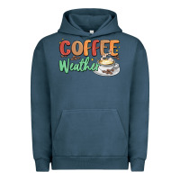 Pigment Midnight Navy coffee weather Urban Hoodie - MaliasSmallBusiness