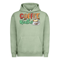 Pigment Oil Green coffee weather Urban Hoodie - MaliasSmallBusiness