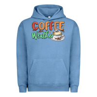Pigment Pebble Blue coffee weather Urban Hoodie - MaliasSmallBusiness