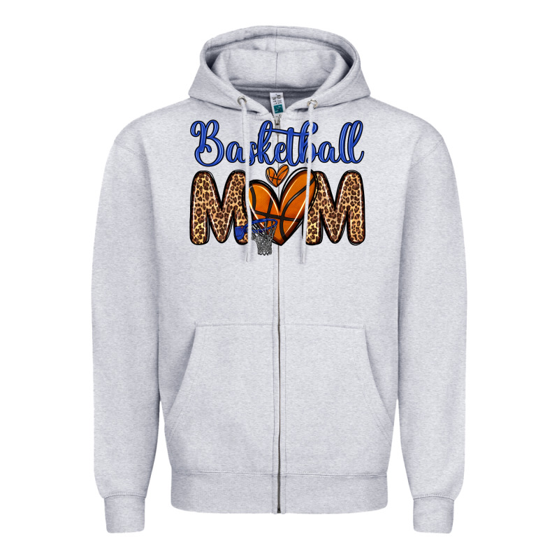 Basketball Mom Zipper Hoodie by Zillion Design Studio | Teevron