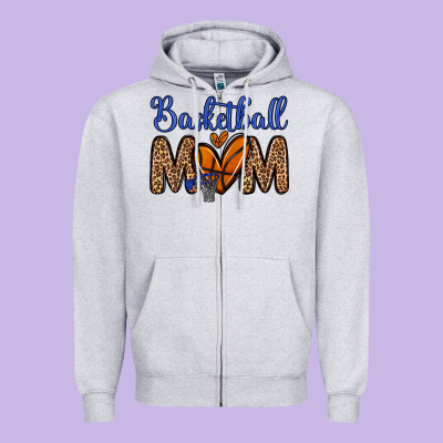 Basketball Mom Zipper Hoodie Designed By Zillion Design Studio