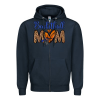Navy basketball mom Zipper Hoodie - Zillion Design Studio